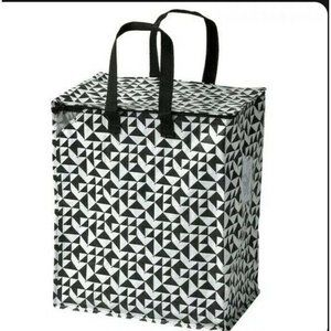 IKEA KNALLA Shopping Bag Black White 12 Gallon 004.736.93 Brand New